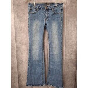 Vintage Y2K Southpole Low Rise Wide Leg Jeans Women's Sz 7 Faded 90s Hip Hop